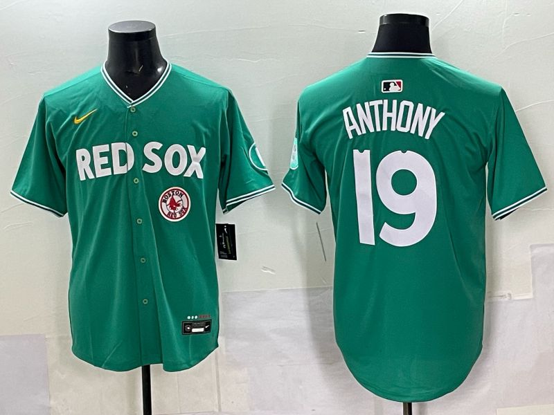 Men 2025 Boston Red Sox #19 Anthony Drak Green Joint Name Nike MLB Jersey 036->boston red sox->MLB Jersey